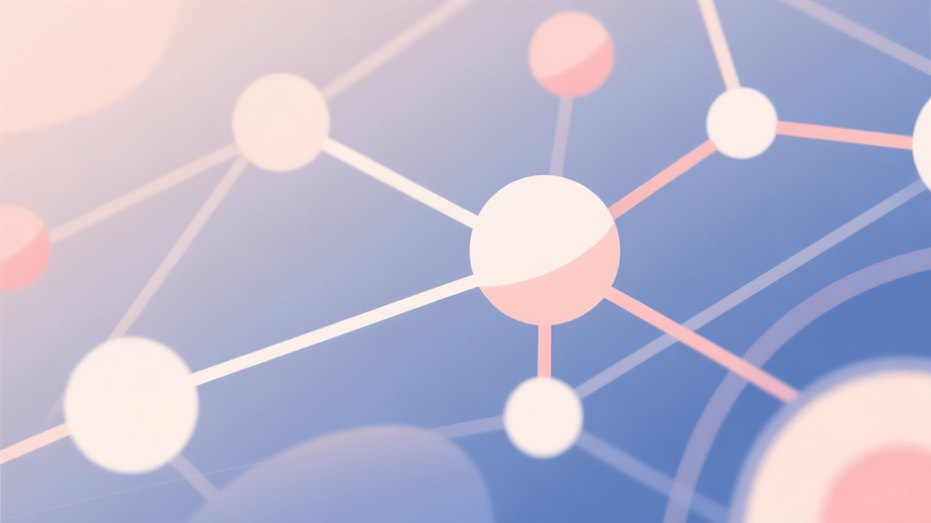 Abstract network nodes connected by lines, soft color scheme, clean minimal illustration, modern digital concept of a game scoring system high quality illustration, detailed, 16:9